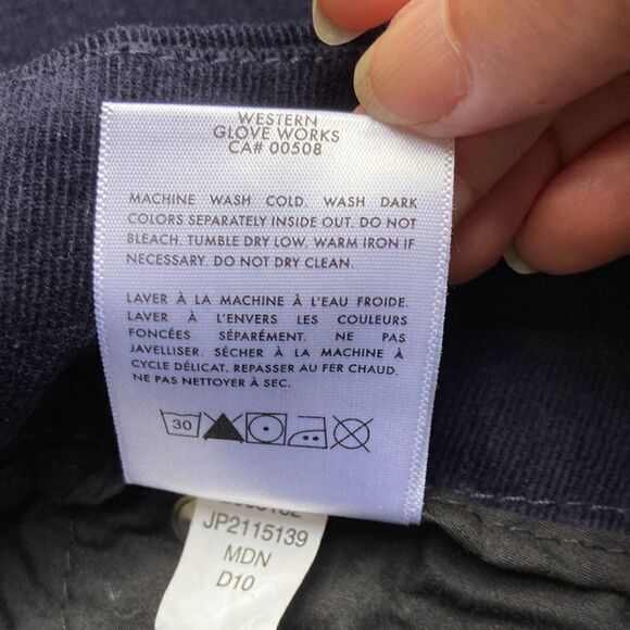 Navy Blue Pull On Corduroy Pants Size 16 Petite - Picture 7 of 12